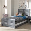 Baxton Studio Sedona Twin Slat Platform Bed with Trundle in Gray