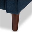 Baxton Studio Mathias Tufted Recliner in Blue and Walnut