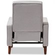 Baxton Studio Mathias Tufted Recliner in Light Gray