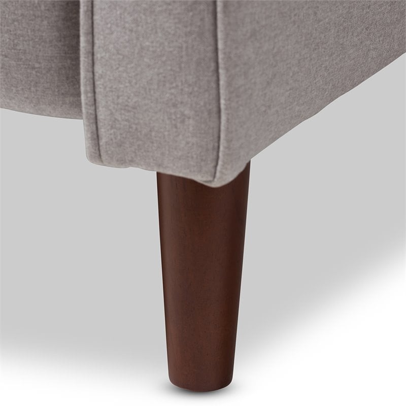 Baxton Studio Mathias Tufted Recliner in Light Gray