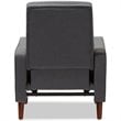 Baxton Studio Mathias Tufted Recliner in Gray and Walnut