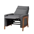 Baxton Studio Halstein Gray Fabric and Walnut Brown Finished Wood Lounge Chair