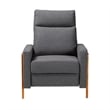 Baxton Studio Halstein Gray Fabric and Walnut Brown Finished Wood Lounge Chair