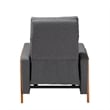 Baxton Studio Halstein Gray Fabric and Walnut Brown Finished Wood Lounge Chair