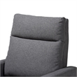 Baxton Studio Halstein Gray Fabric and Walnut Brown Finished Wood Lounge Chair