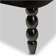 Baxton Studio Flax Velvet Tufted Loveseat in Black