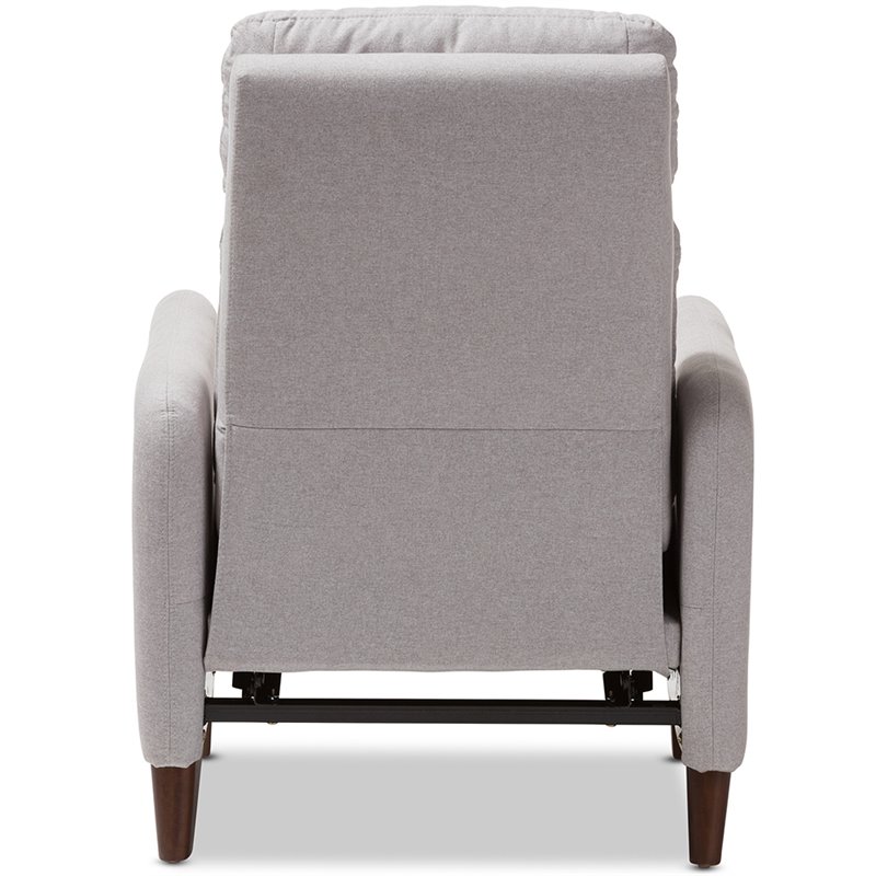 Baxton Studio Casanova Recliner in Light Gray