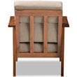 Baxton Studio Larissa Accent Chair in Dark Beige and Cherry