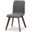 Baxton Studio Sugar 5 Piece Dining Set in Dark Gray and Walnut Brown