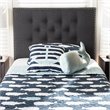 Baxton Studio Windsor Tufted Twin Panel Headboard in Dark Gray