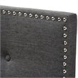 Baxton Studio Windsor Tufted Twin Panel Headboard in Dark Gray