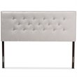 Baxton Studio Windsor Tufted Queen Panel Headboard in Grayish Beige