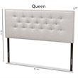 Baxton Studio Windsor Tufted Queen Panel Headboard in Grayish Beige