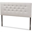 Baxton Studio Windsor Tufted Queen Panel Headboard in Grayish Beige