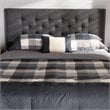Baxton Studio Windsor Tufted Queen Panel Headboard in Dark Gray