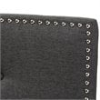 Baxton Studio Windsor Tufted Queen Panel Headboard in Dark Gray