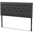 Baxton Studio Windsor Tufted Queen Panel Headboard in Dark Gray