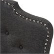 Baxton Studio Hilda Tufted Queen Panel Headboard in Dark Gray