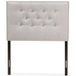 Baxton Studio Windsor Tufted Twin Panel Headboard in Grayish Beige