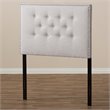 Baxton Studio Windsor Tufted Twin Panel Headboard in Grayish Beige