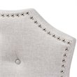 Baxton Studio Aurora Tufted Full Panel Headboard in Grayish Beige