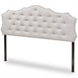 Baxton Studio Aurora Tufted Full Panel Headboard in Grayish Beige