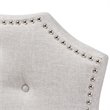 Baxton Studio Aurora Tufted Queen Panel Headboard in Grayish Beige