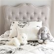 Baxton Studio Emma Tufted Twin Panel Headboard in Grayish Beige