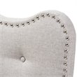 Baxton Studio Emma Tufted Twin Panel Headboard in Grayish Beige