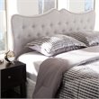 Baxton Studio Emma Tufted Queen Panel Headboard in Grayish Beige