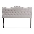 Baxton Studio Emma Tufted Queen Panel Headboard in Grayish Beige