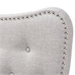 Baxton Studio Emma Tufted Queen Panel Headboard in Grayish Beige
