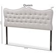 Baxton Studio Emma Tufted Queen Panel Headboard in Grayish Beige