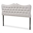 Baxton Studio Emma Tufted Queen Panel Headboard in Grayish Beige