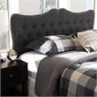 Baxton Studio Emma Tufted Queen Panel Headboard in Dark Gray