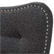 Baxton Studio Emma Tufted Queen Panel Headboard in Dark Gray