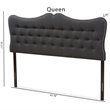 Baxton Studio Emma Tufted Queen Panel Headboard in Dark Gray