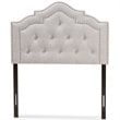 Baxton Studio Edith Tufted Twin Panel Headboard in Grayish Beige