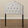 Baxton Studio Edith Tufted Twin Panel Headboard in Grayish Beige