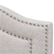 Baxton Studio Edith Tufted Full Panel Headboard in Grayish Beige