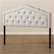Baxton Studio Edith Tufted Full Panel Headboard in Grayish Beige
