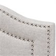 Baxton Studio Edith Tufted Queen Panel Headboard in Grayish Beige Fabric