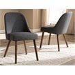 Baxton Studio Cody Upholstered Dining Side Chair in Gray (Set of 2)