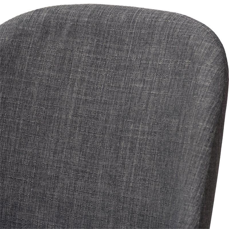 Baxton Studio Cody Upholstered Dining Side Chair in Gray (Set of 2)