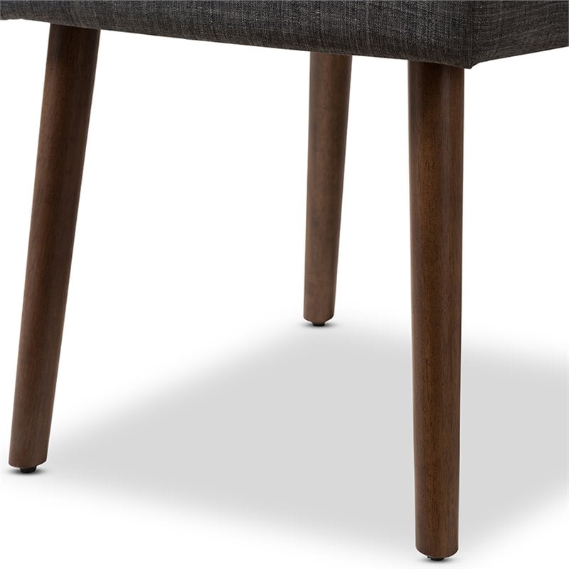 Baxton Studio Cody Upholstered Dining Side Chair in Gray (Set of 2)