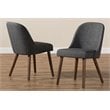 Baxton Studio Cody Upholstered Dining Side Chair in Gray (Set of 2)