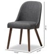 Baxton Studio Cody Upholstered Dining Side Chair in Gray (Set of 2)