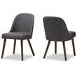 Baxton Studio Cody Upholstered Dining Side Chair in Gray (Set of 2)