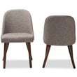 Baxton Studio Cody Upholstered Dining Side Chair in Gray (Set of 2)