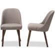 Baxton Studio Cody Upholstered Dining Side Chair in Gray (Set of 2)